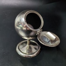 Vintage 1960s Chrome Ball Ashtray With Flip-Out Lid