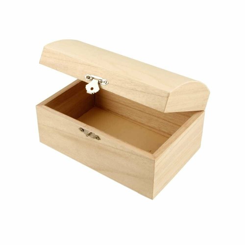 Natural wooden treasure chest - natural,