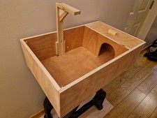 Small Wooden Tortoise Table Reptile Vivarium Cage Hide with Open Run Lamp Arm