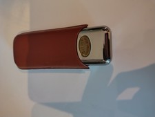 Dalvey of Scotland Vintage Double Cigar Holder Stainless Steel With Leather Lid