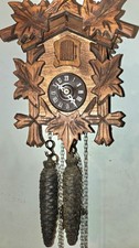 Genuine Hand Carved Black Forest Cuckoo Clock. Fully Restored With Warranty.