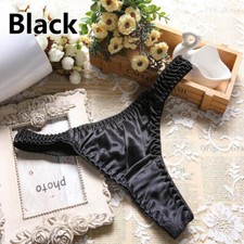 Women Sexy Silk Satin G-String Briefs Underwear Thongs Knickers Panties Lingerie