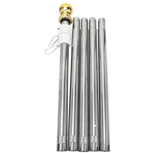 Flag pole kit stainless - flag, steel