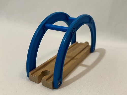 Wooden blue bridge viaduct - wooden,