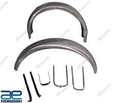 Front & Rear Mudguard Fender Set With Stays Raw Steel Fits For BMW R26 R27 S2u