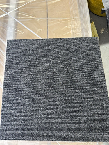 Charcoal textured carpet tile - carpet,