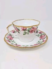 Vtg. Victoria Rose Salisbury Fine Bone China made in England tea cup and saucer