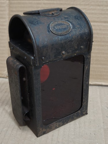 Old vintage railway lantern - old,
