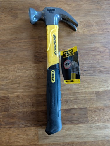 Stanley graphite claw hammer - claw,
