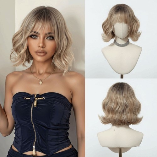 Honey brown synthetic wigs - brown,