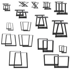 2x Industrial Steel Table Legs