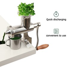 Stainless Steel Fruit Vegetable Squeezer Manual Wheat Grass Citrus Press Juicer