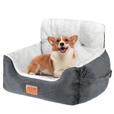 Vevor Dog Car Seat Booster Seat High Back Storage Pocket Clip On Safety New