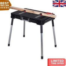 Durable Woodworking Table with Removable Legs & Clamps – Easy Setup Anywhere