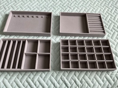Velvet lined jewelry trays - ,