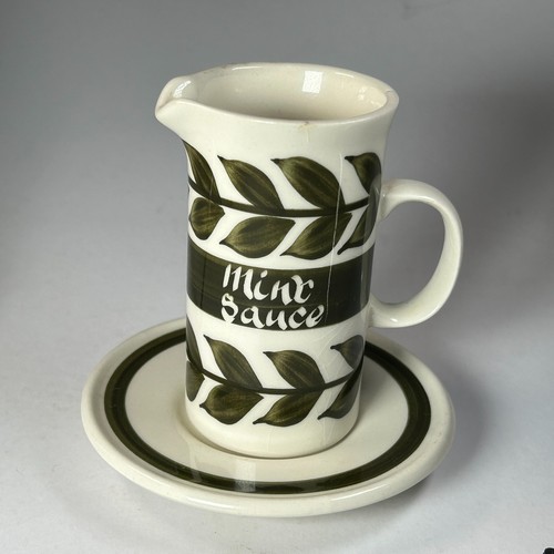 Jersey pottery mint sauce - mint, jug
