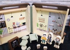 Little Town Wooden Play Set Coffee Shop. Pre Owned