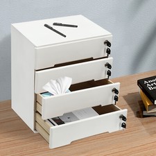 4-layer white wooden desktop