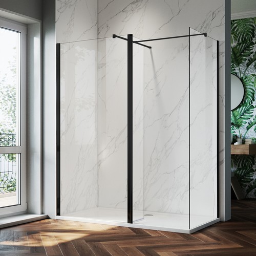 Black frame walk shower - frame,