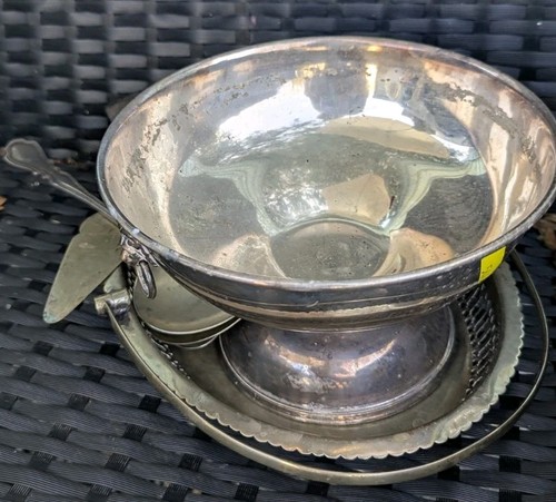 Large lot english silver plate - large,