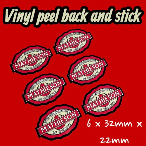 Mathieson vinyl stickers - vinyl,