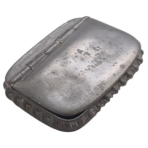 18th century pewter snuff - snuff, box