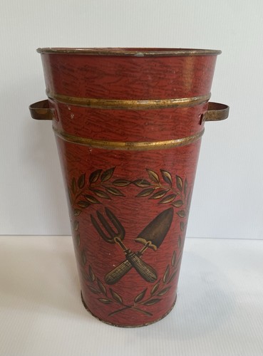 Vintage red tole hand - vintage,