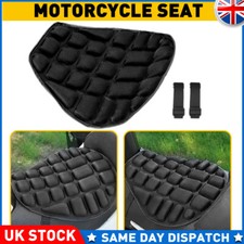 Black Universal Motorcycle Comfort Gel Seat Cushion Pillow Pads Cover Relief UK