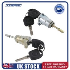 Front Left & Right Door Lock Barrel Lockset 2 Key Fits VW Golf Mk4 Skoda Fabia