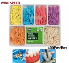 400Pc Dental Wooden Wedges Interdental Restoration Contoured Wood Matrices Wedge