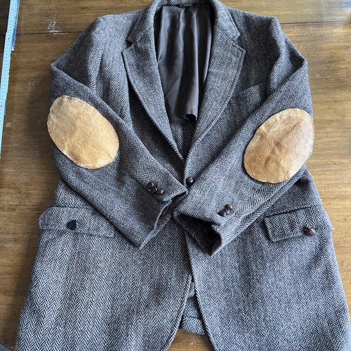 Harris tweed brown coat with - harris,
