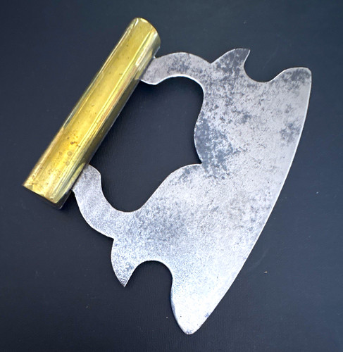 Metal herb chopper with brass - metal,