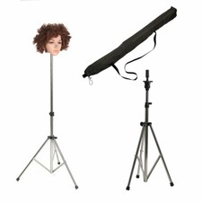 Adjustable Mannequin Training Head Tripod Holder Stand Practice Doll Wig Clamp