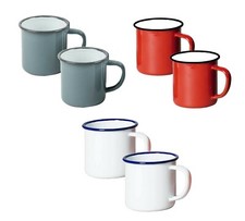 2 x Falcon Enamel Mugs Cups