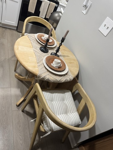 Dining chairs light wood - 2,