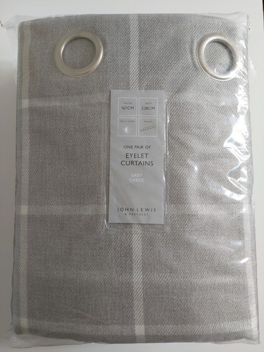 New john lewis grey check - new,