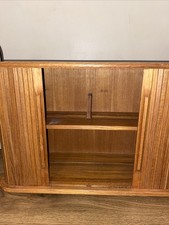 Teak Tambour Wall Cabinet 