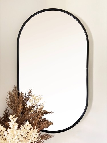 Black oval metal modern - metal,