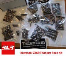  Kawasaki ZX6R 636  2009-21 Full Race Titanium bolt kit