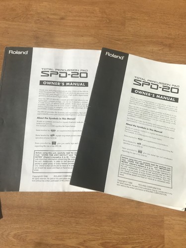 Roland spd manual - roland, spd-20