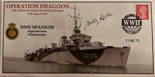 HMS Spanker Operation Dragoon signed Mike Alston