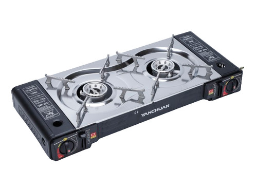 Portable double burner - burner, gas