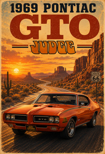 1969 pontiac gto judge vintage - 1969,