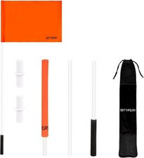 48 Inch Orange Boat Flag with 3 Section Pole, Floating Skier 