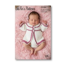 Crochet Pattern for Babies Cardigan Jacket, 0 to 3 Months, DK, CP364