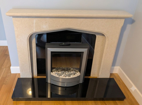 Solid marble fireplace - marble,