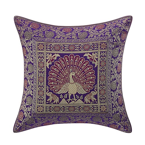 Ethnic cushion cover brocade - ethnic,