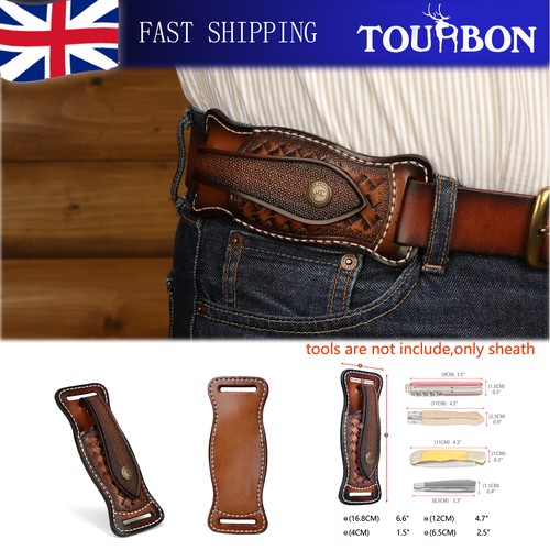 Tourbon leather folding knife - leather,