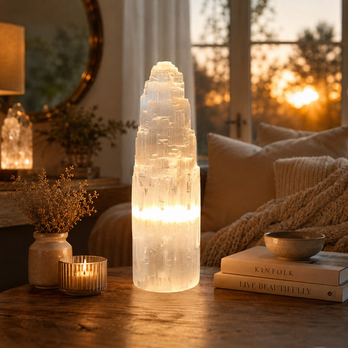 Handcrafted natural selenite - handcrafted,