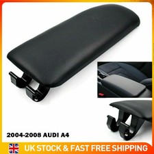 For 2004-2008 Audi A4 S4 B7 Leather Armrest Center Console Lid Cover Black 1PCS
